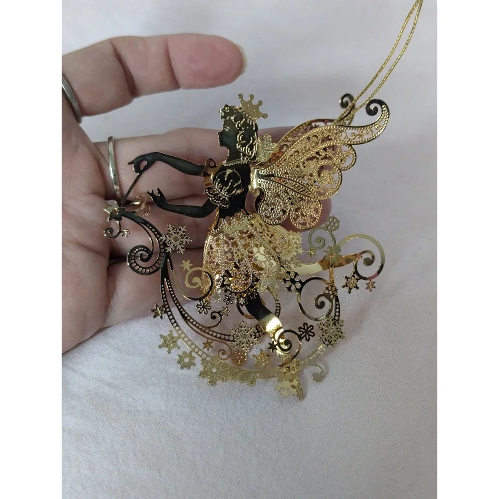 Danbury‎ Mint Magical flying fairy Pixie Dust  GOLD 3.5
